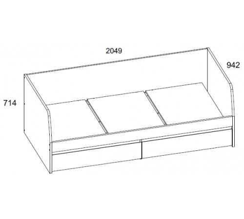 Односпальная кровать Джаз 90-2