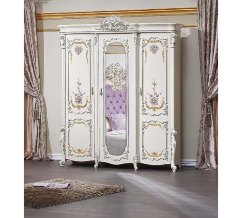 Шкаф 3-х дверный Венеция Классик (крем)