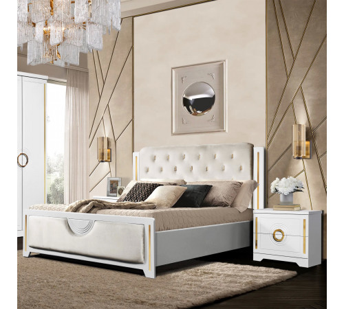 Спальный гарнитур Бодрум (белый,серый,капучино)