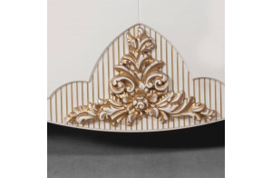 Витрина 2-х дверная в гостиную Стелла (белый золото)