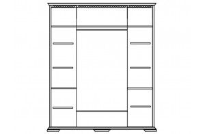 Шкаф для одежды Лика ММ-137-01/04Б (медовый дуб+зп)