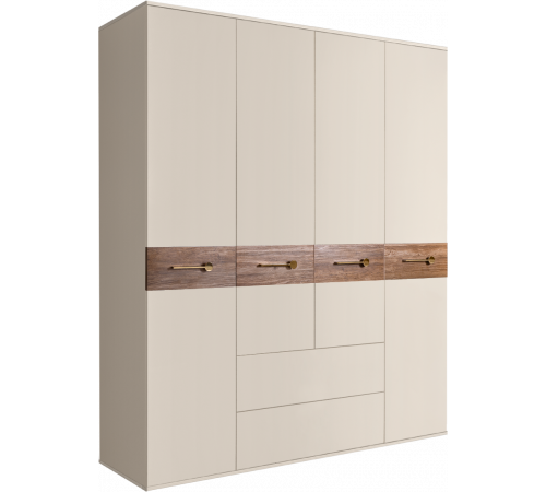 Четырехстворчатый шкаф для одежды с ящиками Богемия Вуд (Bogemia Wood) БМШ2/41 (Wo)