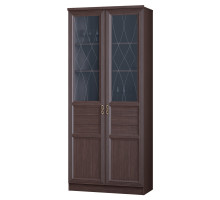 Шкаф витрина в гостиную Лира 39 темный