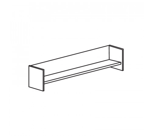 Навесная полка в гостиную Лира 46 темная